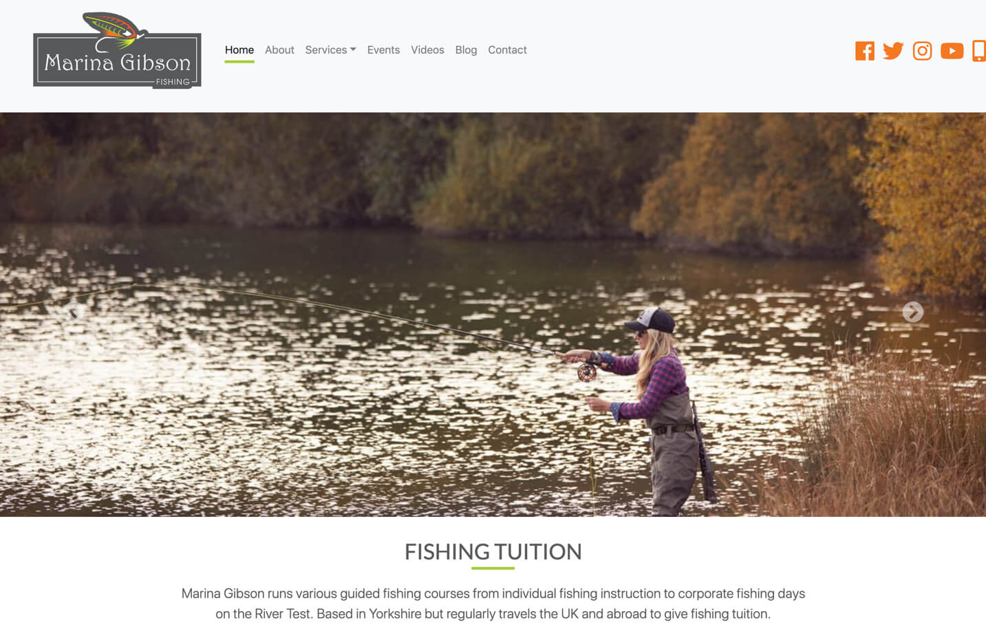 Home page for Marina Gibson Fishing