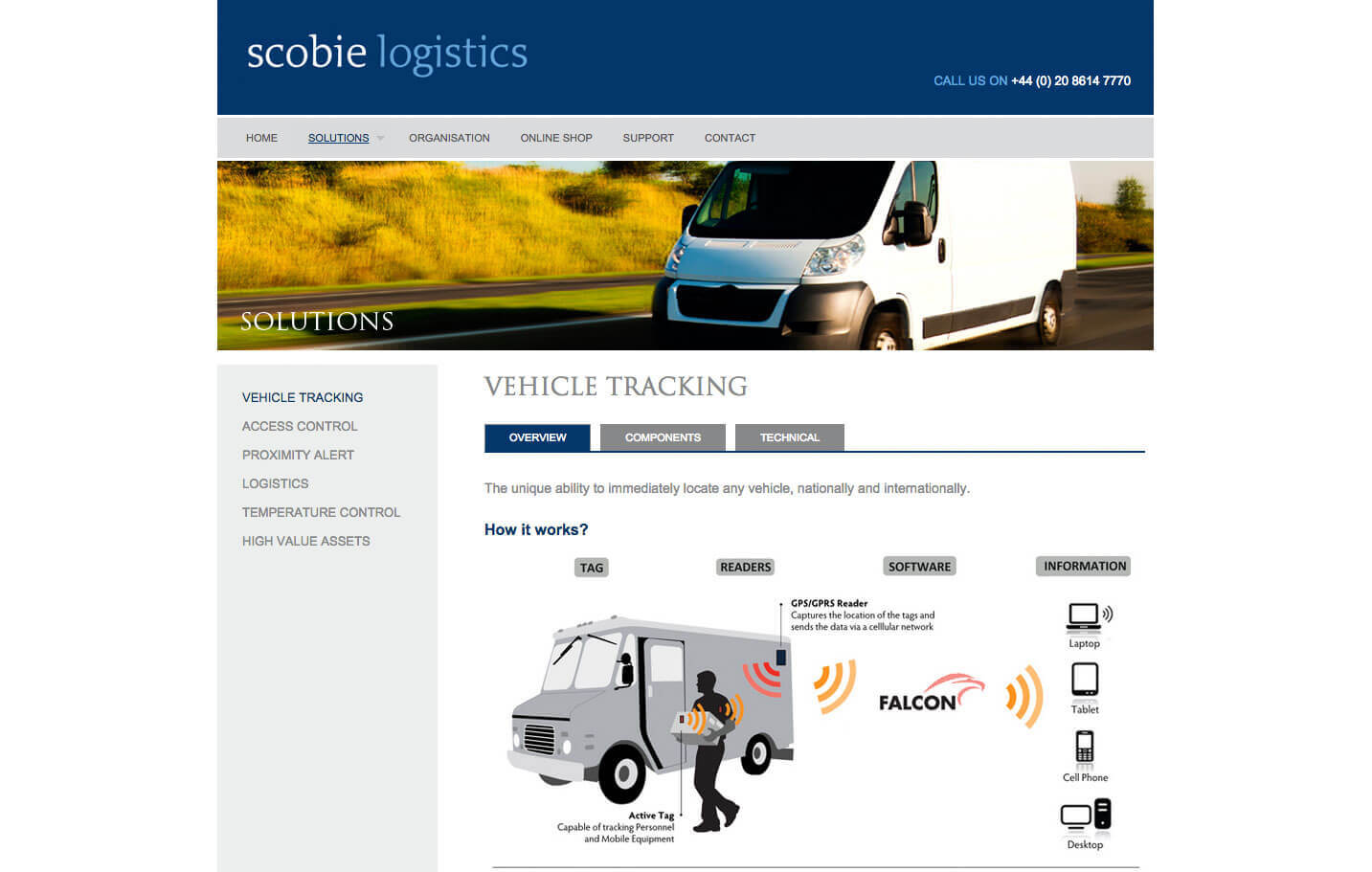 Scobie Logistics - Solutions page